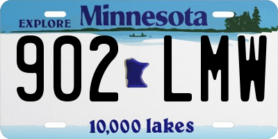 MN license plate 902LMW