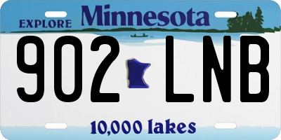MN license plate 902LNB