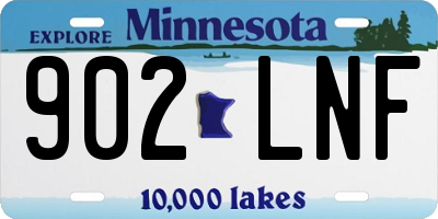 MN license plate 902LNF