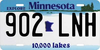 MN license plate 902LNH