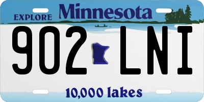 MN license plate 902LNI