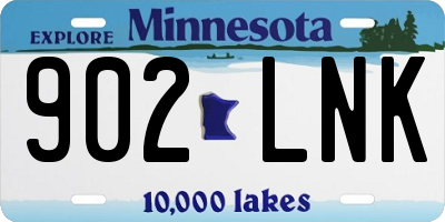 MN license plate 902LNK