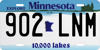 MN license plate 902LNM