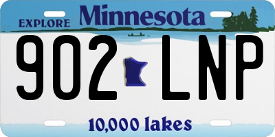 MN license plate 902LNP