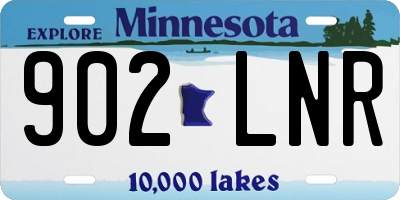 MN license plate 902LNR