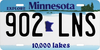 MN license plate 902LNS