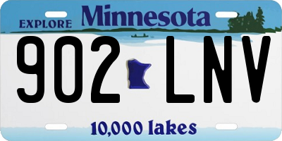MN license plate 902LNV