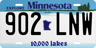 MN license plate 902LNW