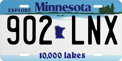 MN license plate 902LNX