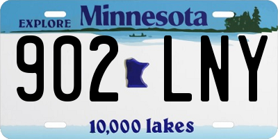 MN license plate 902LNY