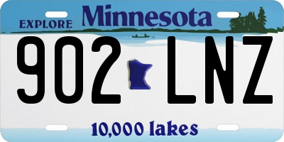 MN license plate 902LNZ
