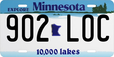 MN license plate 902LOC