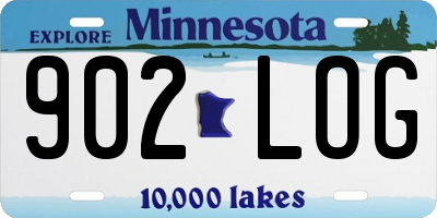 MN license plate 902LOG