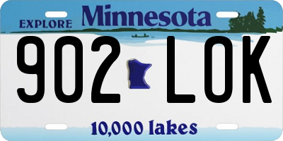 MN license plate 902LOK