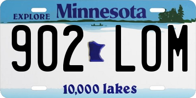 MN license plate 902LOM