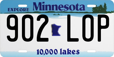 MN license plate 902LOP
