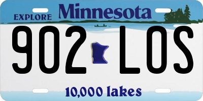 MN license plate 902LOS