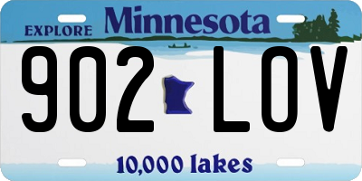 MN license plate 902LOV