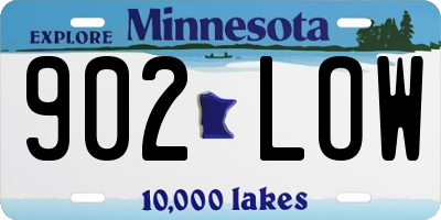 MN license plate 902LOW