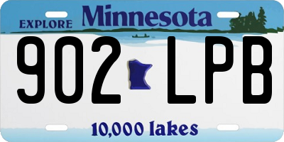 MN license plate 902LPB