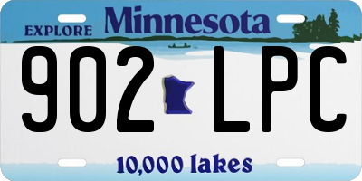 MN license plate 902LPC