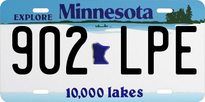 MN license plate 902LPE