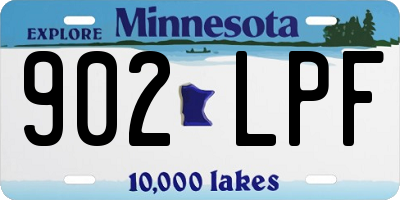 MN license plate 902LPF