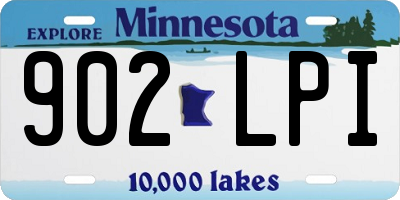 MN license plate 902LPI