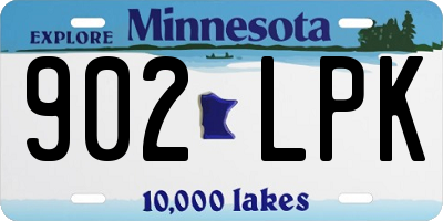 MN license plate 902LPK