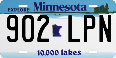 MN license plate 902LPN