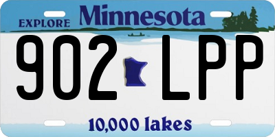 MN license plate 902LPP