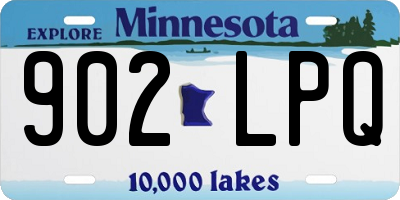 MN license plate 902LPQ