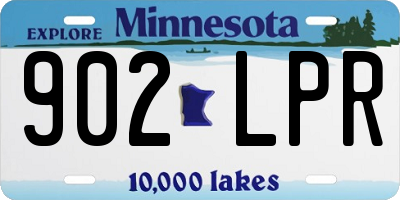 MN license plate 902LPR