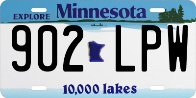 MN license plate 902LPW