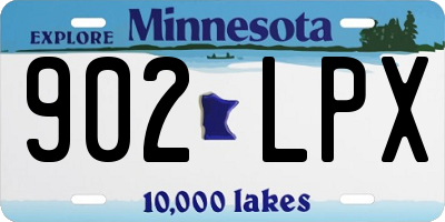 MN license plate 902LPX