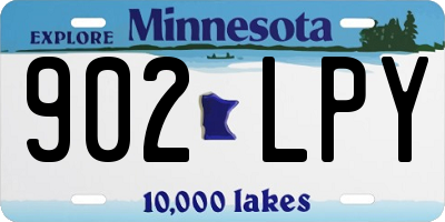 MN license plate 902LPY