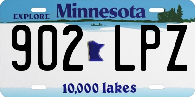 MN license plate 902LPZ