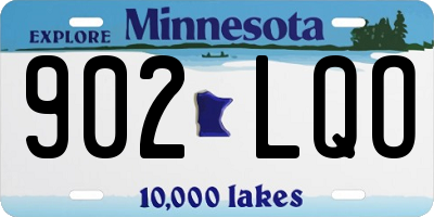 MN license plate 902LQO
