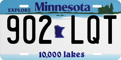 MN license plate 902LQT