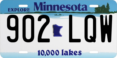 MN license plate 902LQW