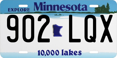 MN license plate 902LQX