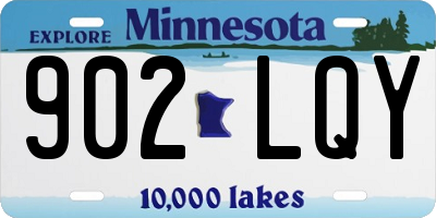 MN license plate 902LQY