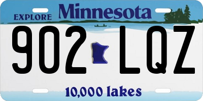 MN license plate 902LQZ