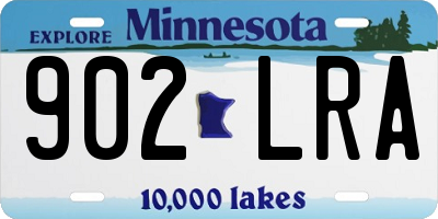 MN license plate 902LRA