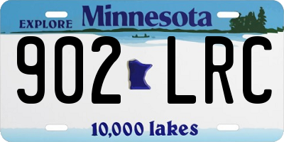 MN license plate 902LRC