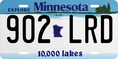 MN license plate 902LRD