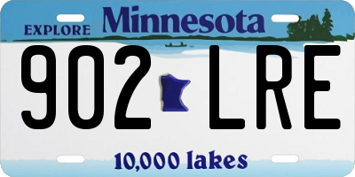 MN license plate 902LRE