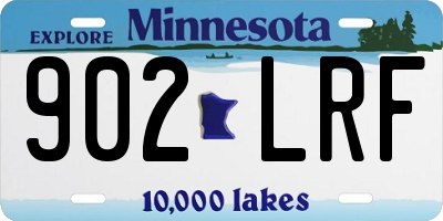 MN license plate 902LRF