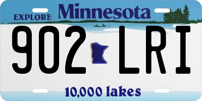 MN license plate 902LRI