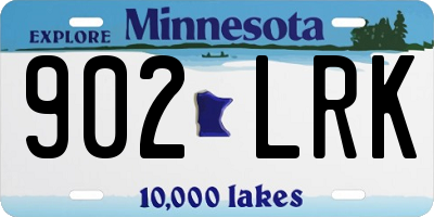 MN license plate 902LRK